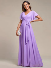 Lade das Bild in den Galerie-Viewer, Lila Schlichtes Abendkleid mit schmeichelnden Oberteil