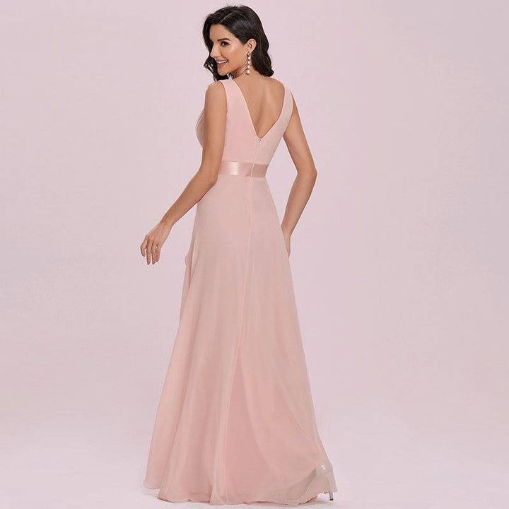 Elegantes Abendkleid in Pink mit schicken Raffungen