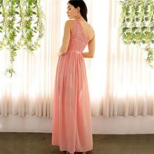Lade das Bild in den Galerie-Viewer, One Shoulder Ball &amp; Abendkleid mit Spitzen Oberteil in Pink