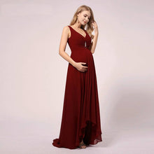 Lade das Bild in den Galerie-Viewer, Schlichtes Umstands- Hochzeitskleid für Schwangere Frauen Rot
