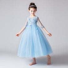 Lade das Bild in den Galerie-Viewer, Prinzessinnen Tüll Ballkleid für Mädchen Blau