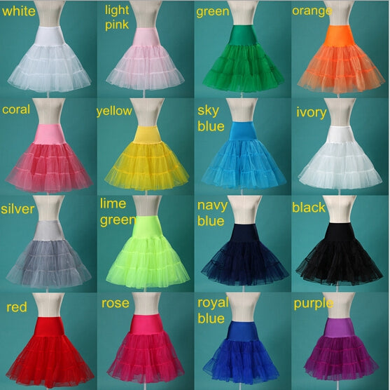 Petticoat in verschiedenen Farben - Perfekt für 50er & 60er Jahre Kleider