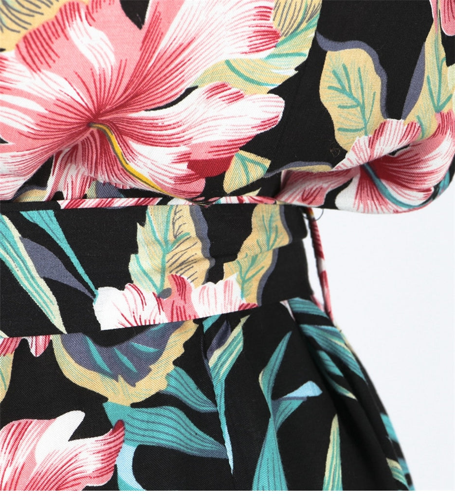 2021 Neu Geblümtes Sommerkleid im Wickel-Look