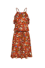 Lade das Bild in den Galerie-Viewer, Top 2021 Sommerkleid mit geblümten Stoff rot