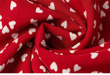 Lade das Bild in den Galerie-Viewer, Sommerkleid mit Herz Dots &amp; schicken Rüschen rot