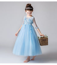 Lade das Bild in den Galerie-Viewer, Prinzessinnen Tüll Ballkleid für Mädchen Blau