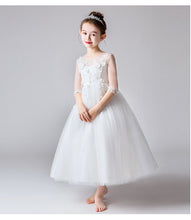 Lade das Bild in den Galerie-Viewer, Prinzessinnen Tüll Ballkleid für Mädchen Weiß