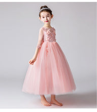 Lade das Bild in den Galerie-Viewer, Prinzessinnen Tüll Ballkleid für Mädchen Pink Rosa