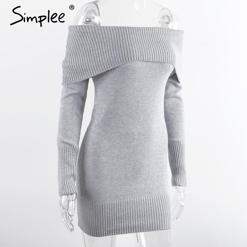 Herbst Strickkleid mit Langen Ärmeln & in 3 Farbvarianten