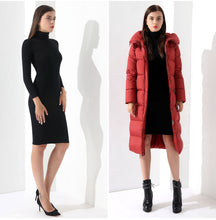 Lade das Bild in den Galerie-Viewer, Winter Strickkleid mit Rollkragen und 3/4 Arm in 4 Farbvarianten