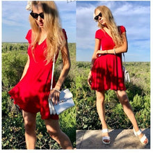 Lade das Bild in den Galerie-Viewer, Elegantes Partykleid in Schwarz &amp; Burgunder Rot