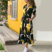 Lade das Bild in den Galerie-Viewer, Sommerkleid Mit verschidenem Blumendruck in 4 Farbvarianten