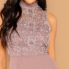 Lade das Bild in den Galerie-Viewer, Schönes Partykleid aus Spitzen in Pink