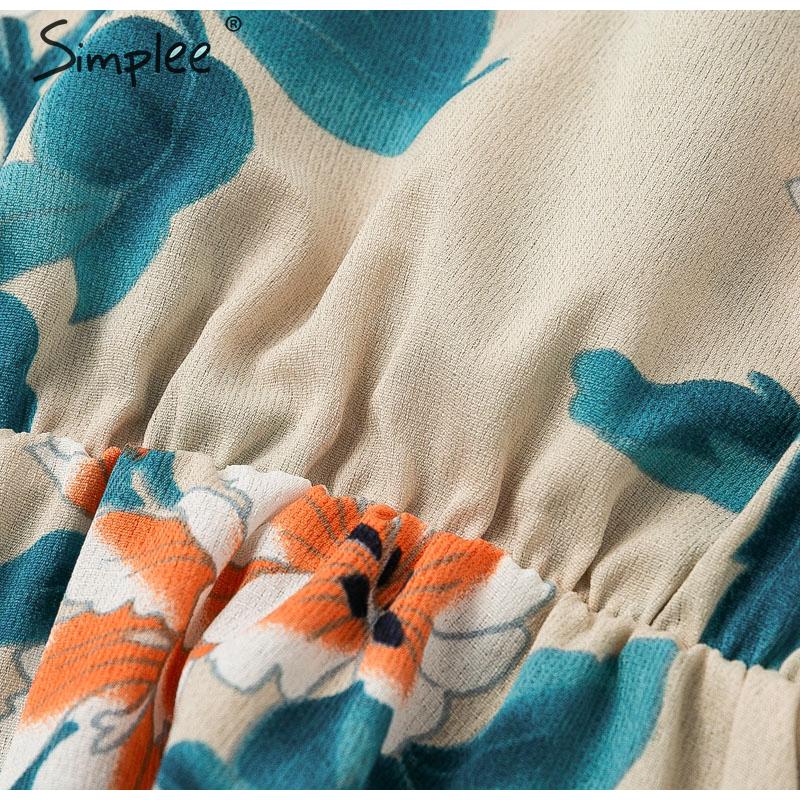 Bohemian Sommerkleid Luftig & Geblümte mit Spaghettiträger in 3 Farbvarianten
